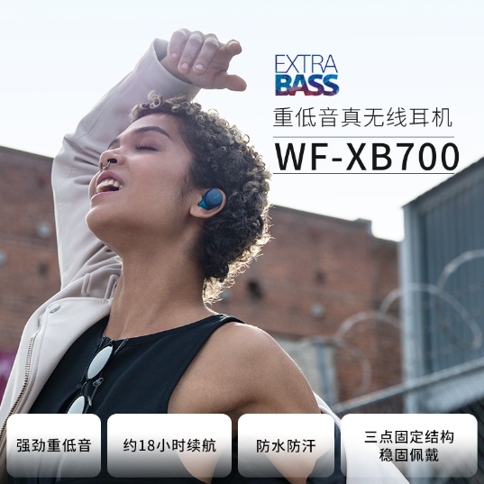 索尼(Sony)WF-XB700 重低音真无线耳机耳机(WF-XB700/LZ)_1