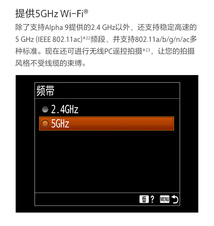 提供5GHz Wi-Fi?